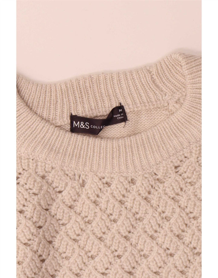 Pulover pentru femei Marks & Spencer cu gâtul cu barca UK 14 Medium Off White