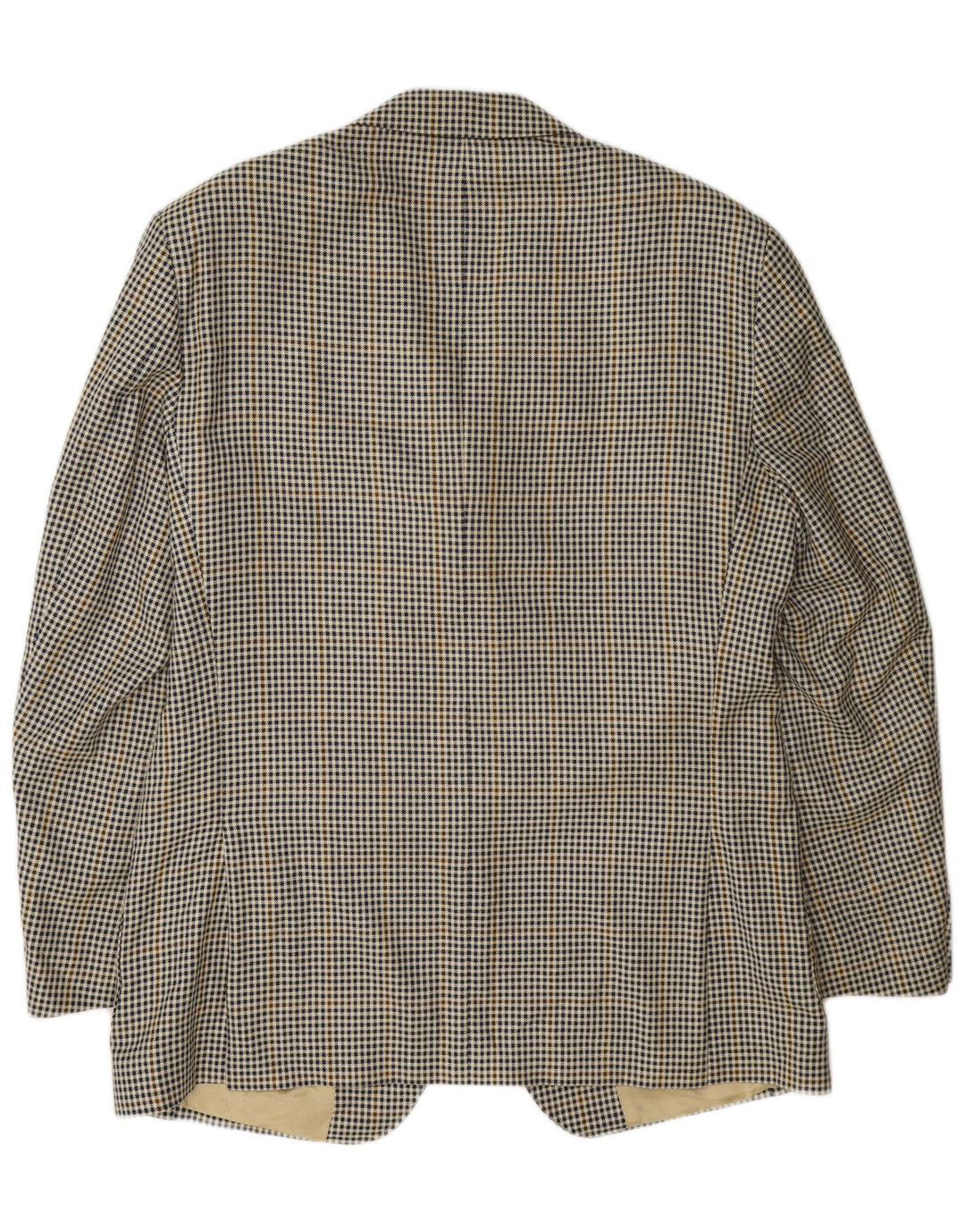 Massimo Dutti Jachetă Blazer pentru bărbați cu 3 nasturi UK 40 Mare Bej Houndstooth
