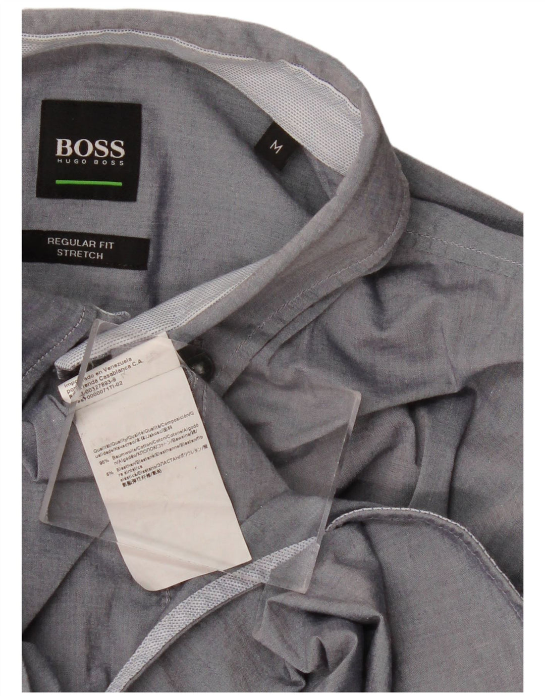 Cămașă pentru bărbați HUGO BOSS, cu tăiere obișnuită, din bumbac mediu albastru bleumarin