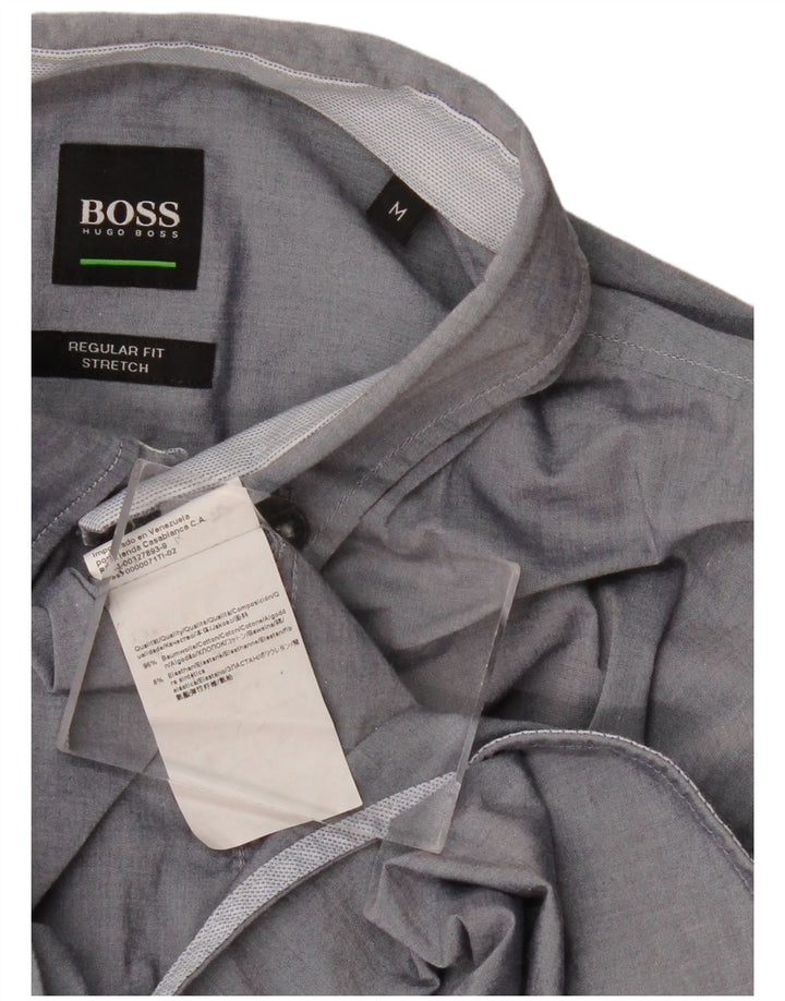 Cămașă pentru bărbați HUGO BOSS, cu tăiere obișnuită, din bumbac mediu albastru bleumarin