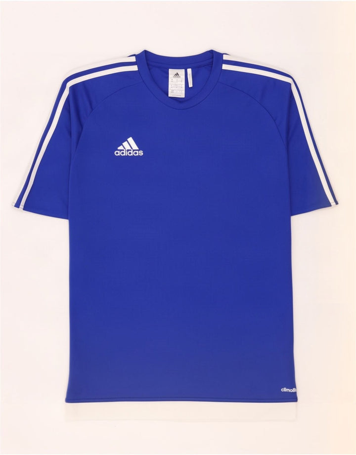 Tricou Adidas Climalite pentru bărbați Top Medium Blue Colorblock Poliester