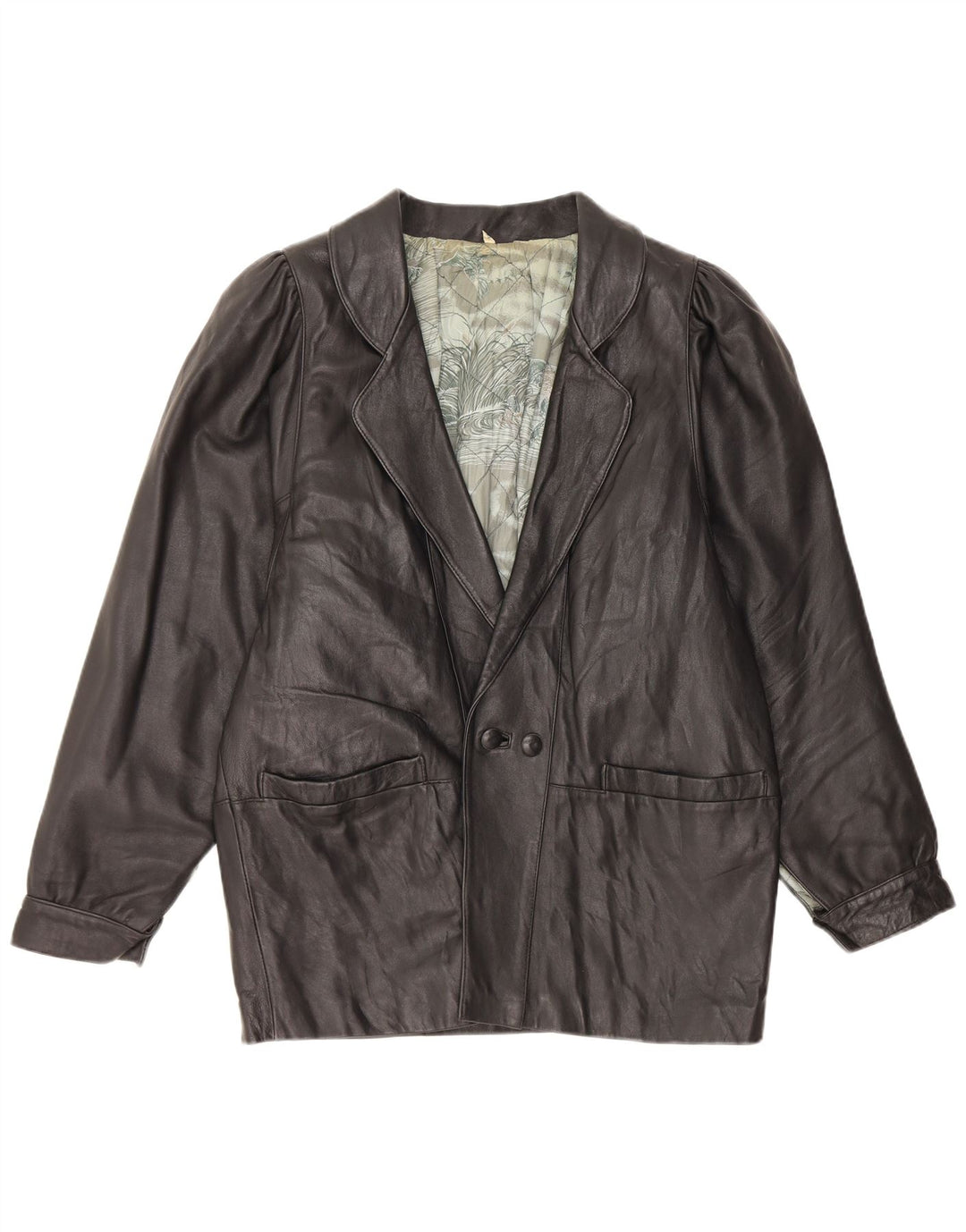 Jachetă de piele vintage pentru bărbați UK 44 2XL Negru