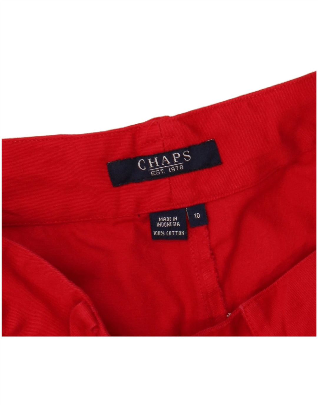 Pantaloni scurți casual pentru femei Chaps US 10 Large W32 Red Bumbac
