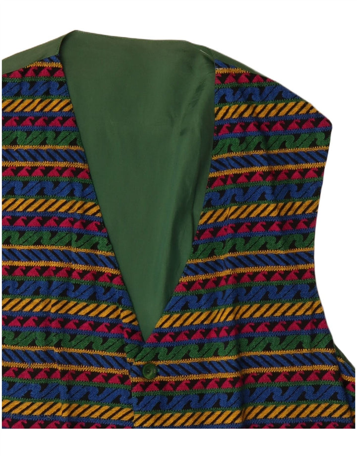 Vestă vintage pentru bărbați XL, multicoloră, geometrică