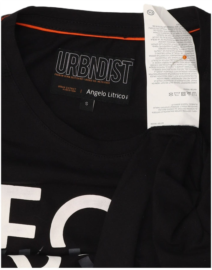 ANGELO LITRICO Tricou grafic pentru bărbați Top mic bumbac negru