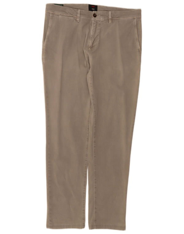 CARRERA Pantaloni chino drepți VERONA pentru bărbați L34 L31 bumbac gri