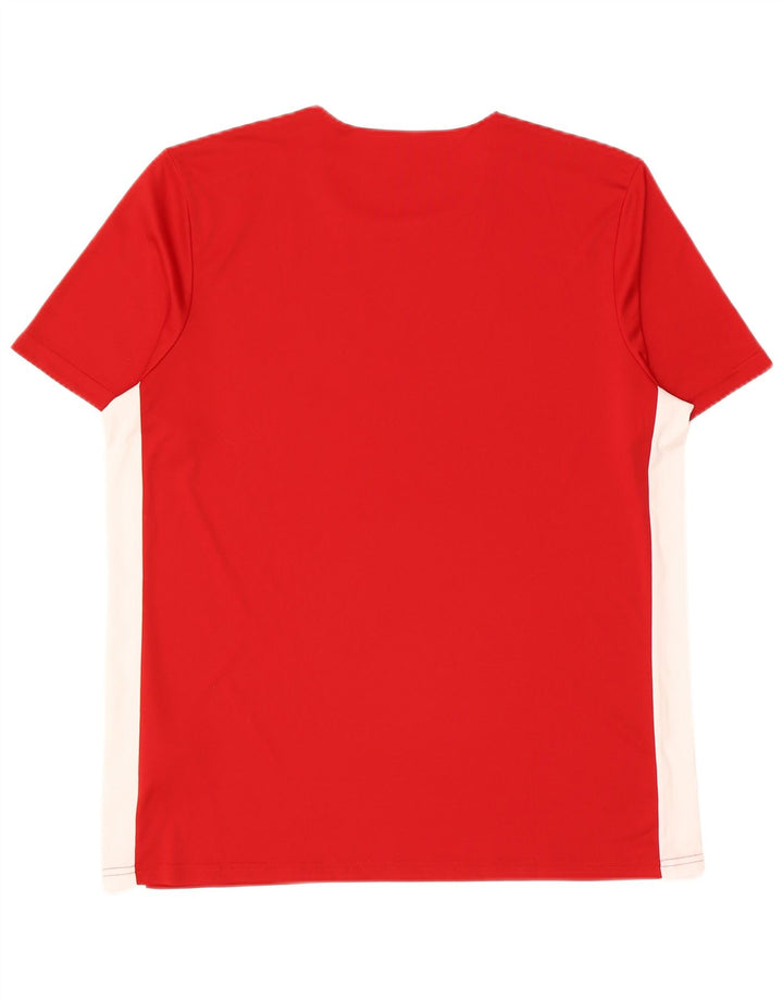 Tricou Adidas Climalite pentru bărbați Top XL Roșu Poliester Colorblock