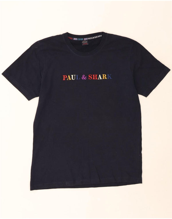 Tricou grafic pentru bărbați PAUL & SHARK Top XL Bumbac bleumarin