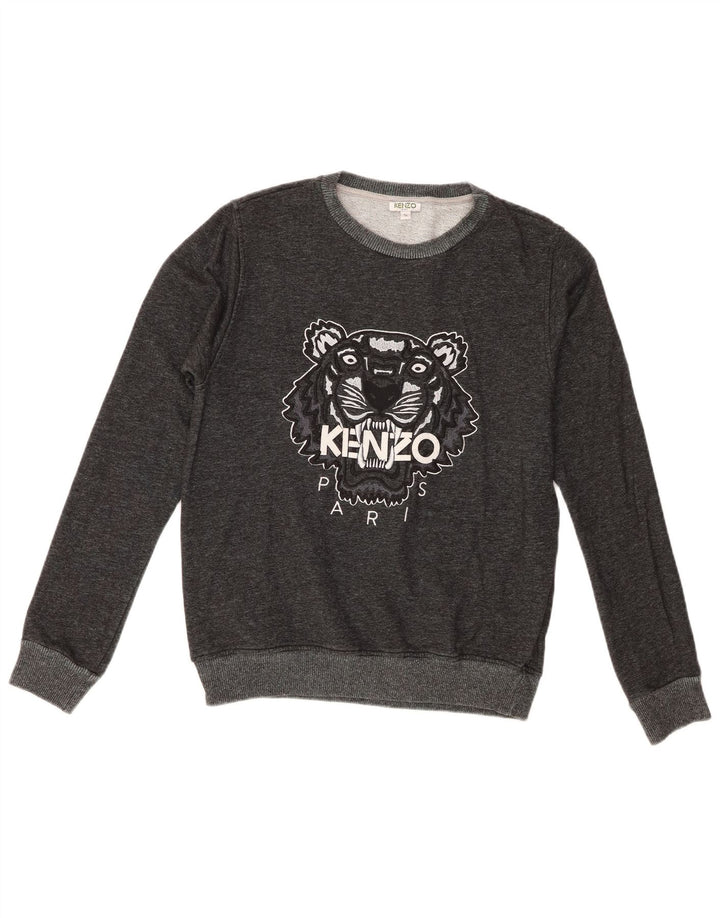 Hanorac cu grafic Kenzo pentru băieți Pulover 15-16 ani bumbac gri
