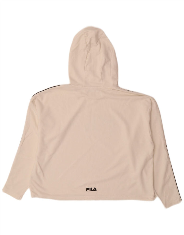 Pulover pentru femei Fila Graphic Oversized Hoodie UK 14 Medium White Colorblock