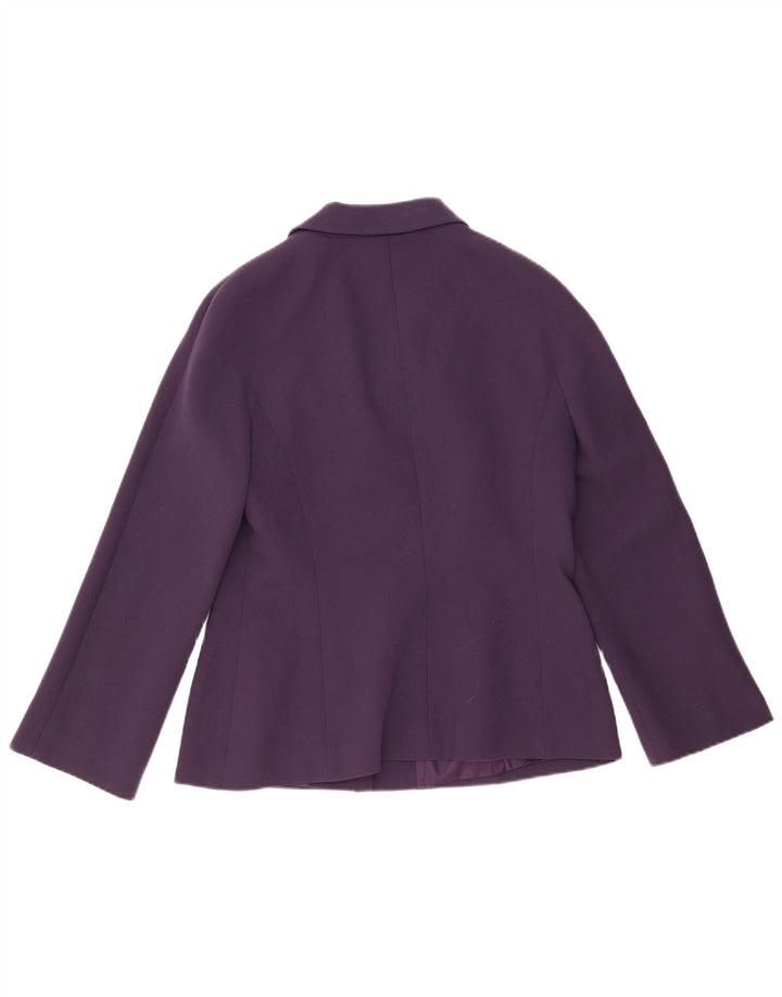 Luisa Spagnoli Jachetă pentru femei cu 3 nasturi IT 46 Lână mov mare