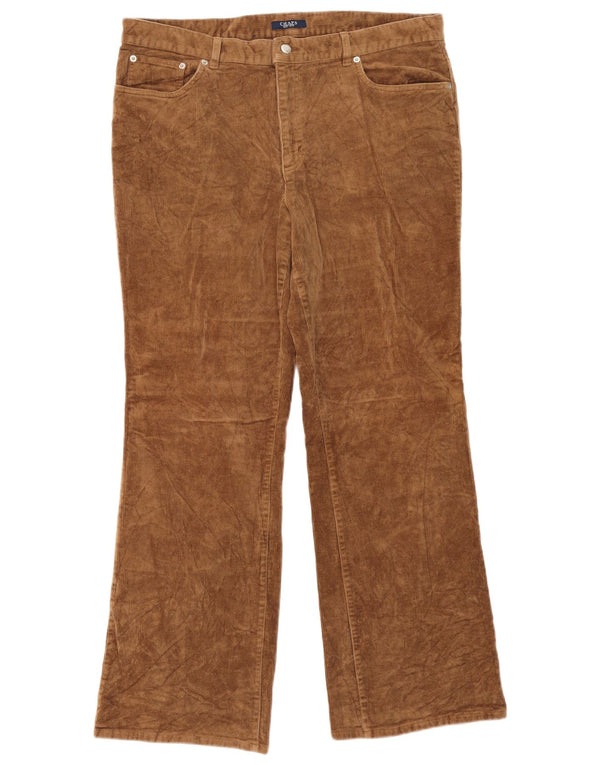Pantaloni Chaps pentru femei Bootcut din velur US 16 2XL W36 L30 Bej Bumbac
