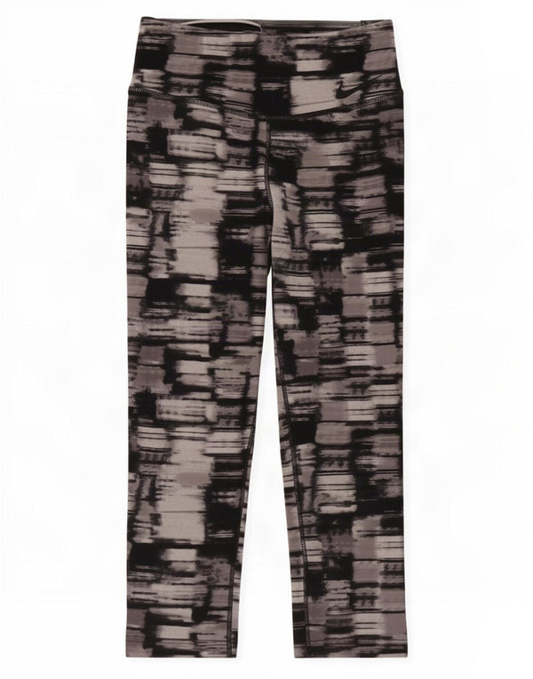 Leggings Capri Nike Dri Fit pentru femei UK 4 XS Gri Geometric Nylon