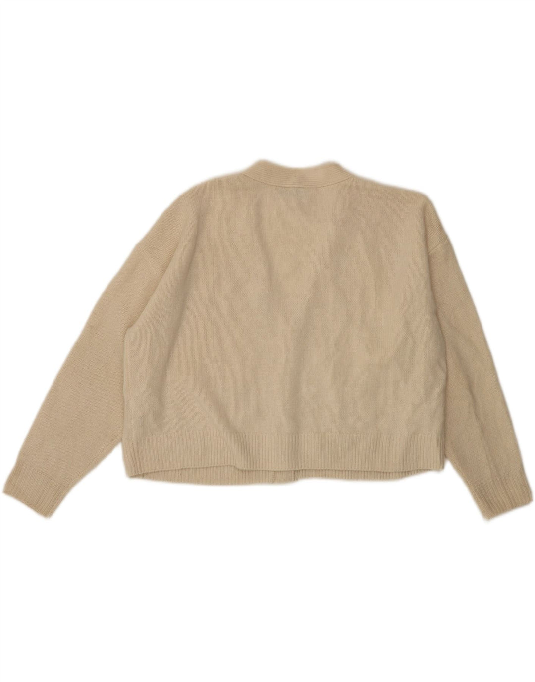 Pulover cardigan supradimensionat pentru femei Zara UK 10, lână albă, mică