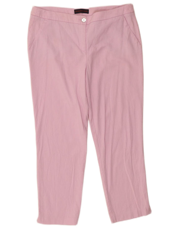 Pantaloni tăiați pentru femei Trussardi IT 44 Medium W32 L24 Roz Bumbac