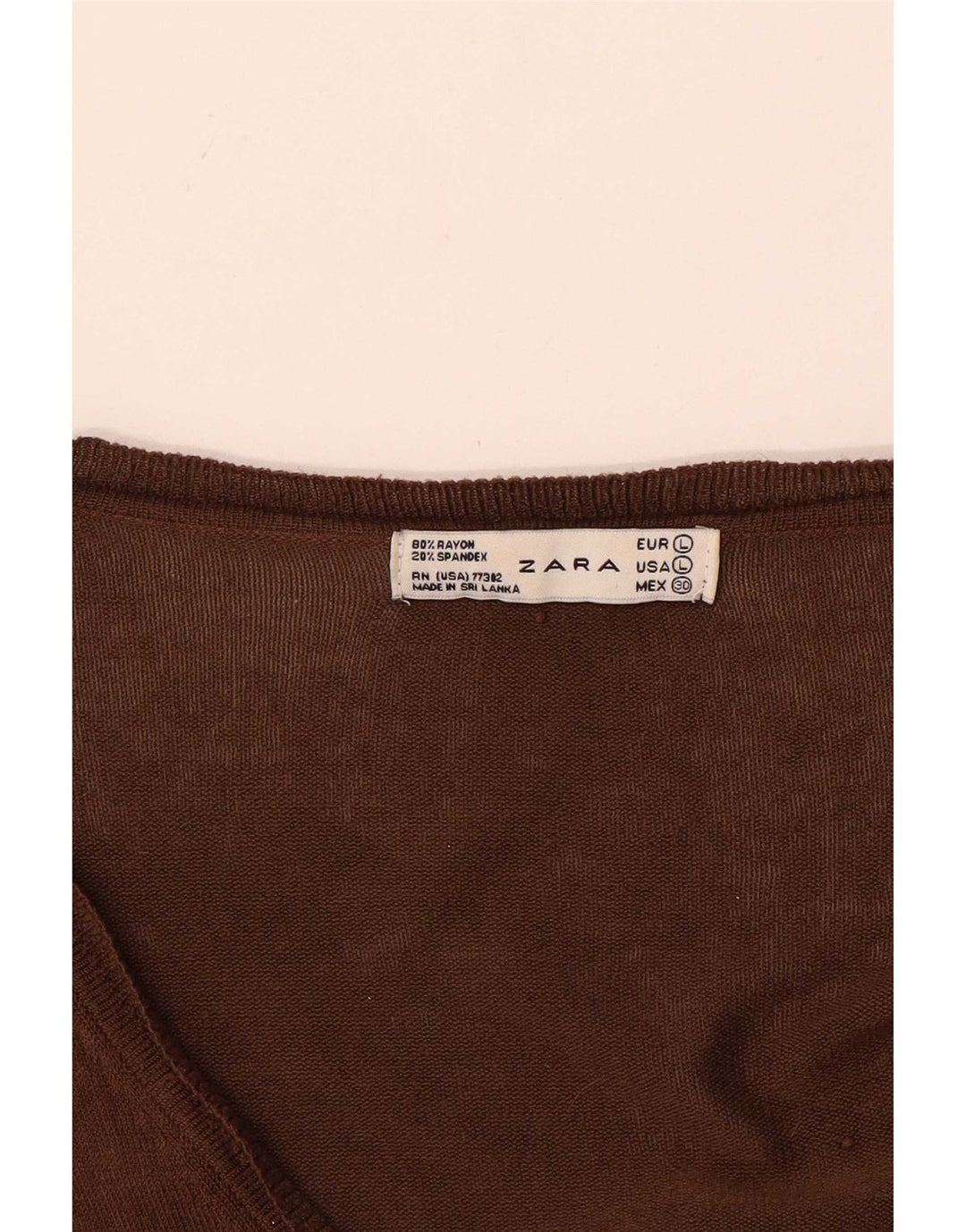 Pulover cardigan pentru femei Zara UK 16 mare, maro, raion