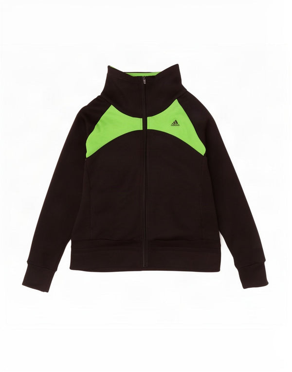 Jachetă de trening Climacool pentru femei Adidas UK 14 Medium Black Colorblock