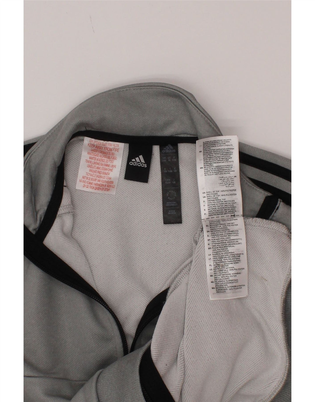 Jachetă de trening Aeroready pentru băieți Adidas 7-8 ani poliester gri