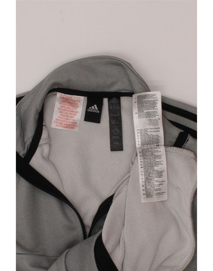 Jachetă de trening Aeroready pentru băieți Adidas 7-8 ani poliester gri