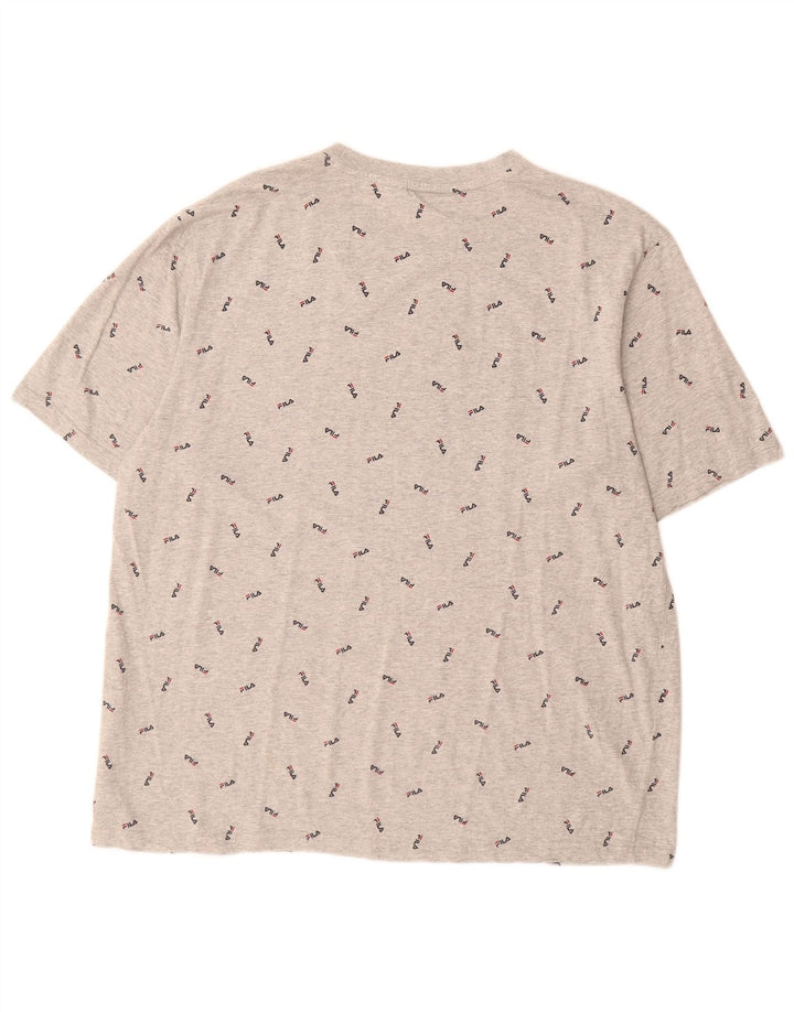 Tricou grafic pentru bărbați Fila Top XL bumbac cu pete gri