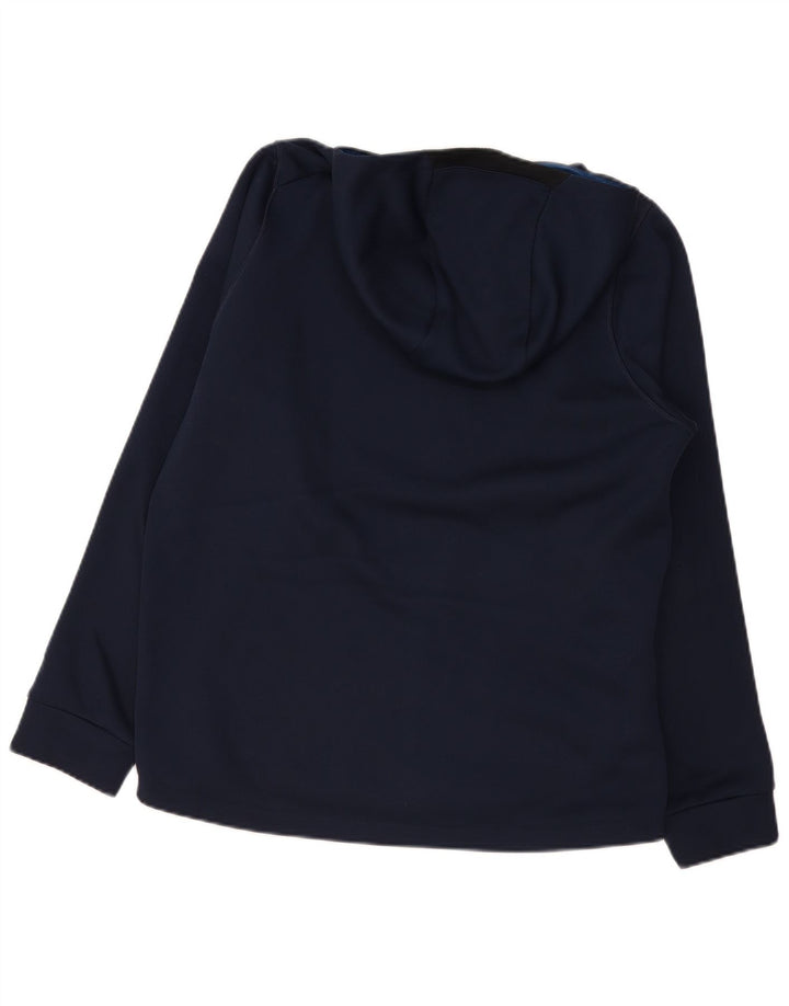 Pulover Nike pentru bărbați Therma-Fit, cu fermoar, poliester, albastru, mediu