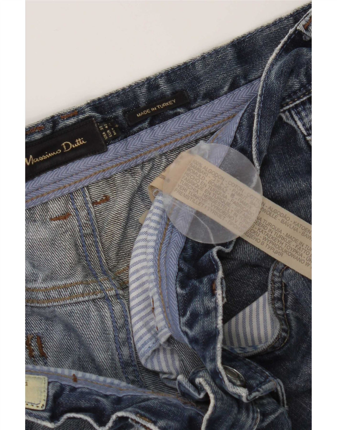 Massimo Dutti Jeans Capri pentru bărbați EU 42 Large W32 L20 Blue Bumbac