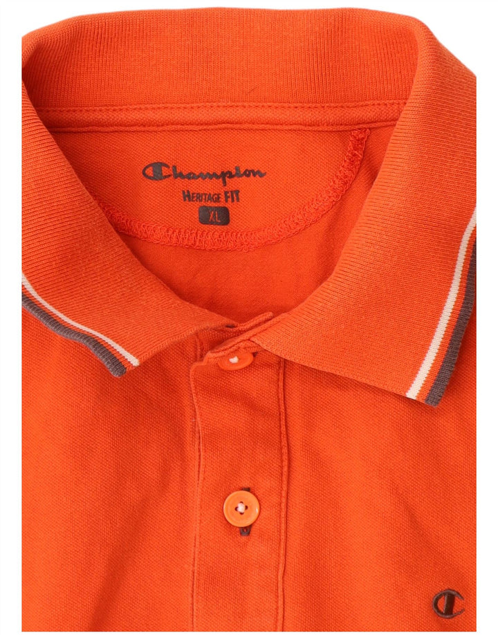 Tricou polo pentru bărbați Champion Heritage Fit XL portocaliu