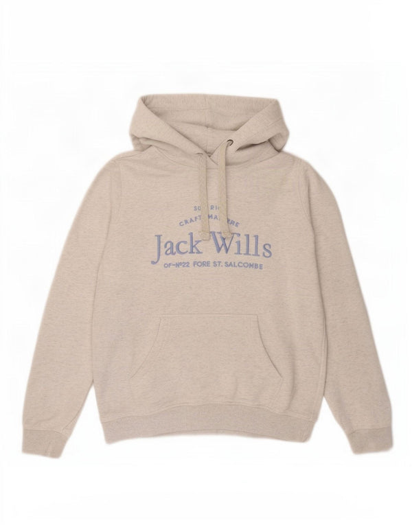 Pulover Jack Wills pentru damă, cu grafică, UK 8, bumbac cu pete gri mic