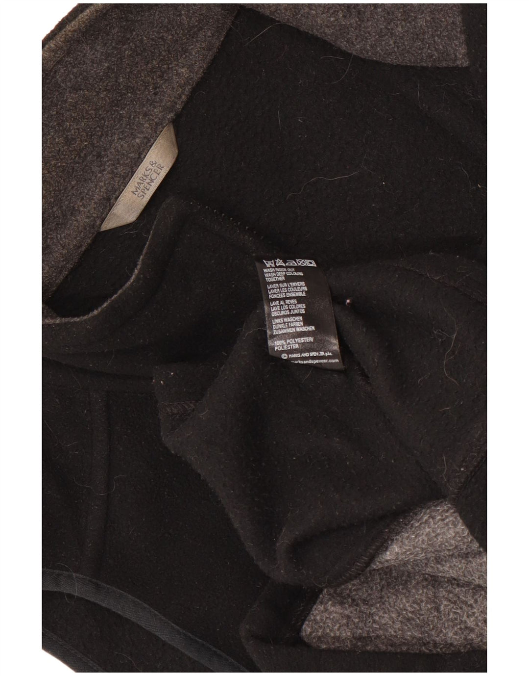 Marks & Spencer pentru femei Fleece Gilet UK 10 Small Negru Poliester