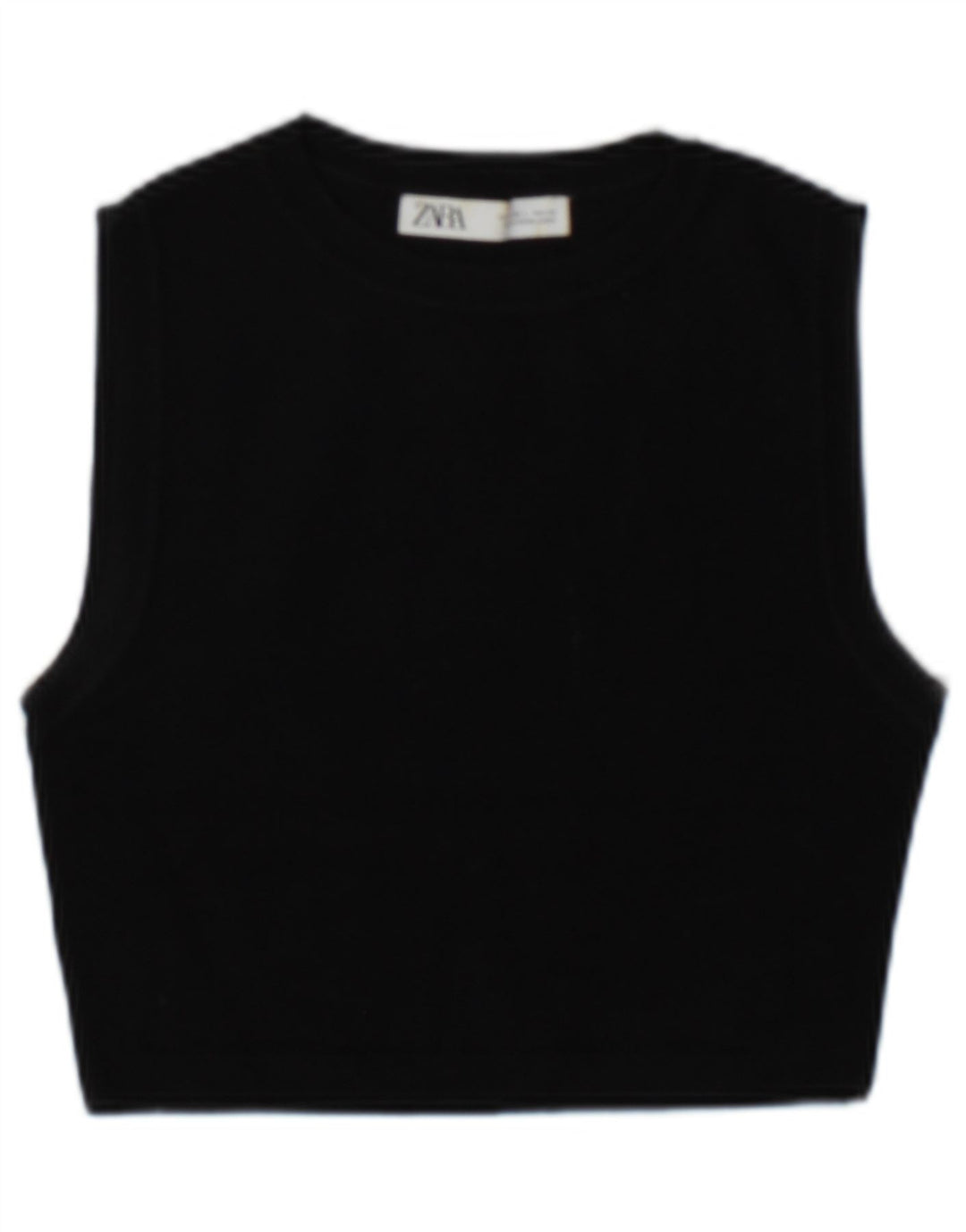 Top cu vestă pentru femei Zara UK 14, mare, neagră, viscoză