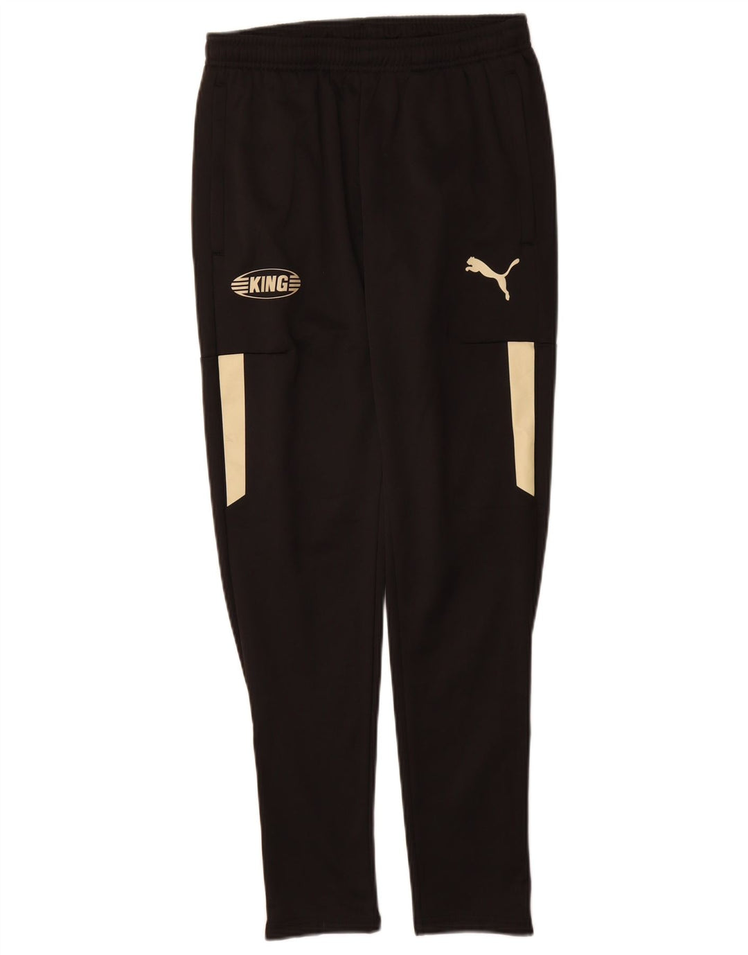 Pantaloni de trening Puma Graphic pentru bărbați, negru, poliester color bloc