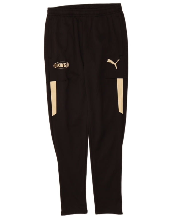 Pantaloni de trening Puma Graphic pentru bărbați, negru, poliester color bloc