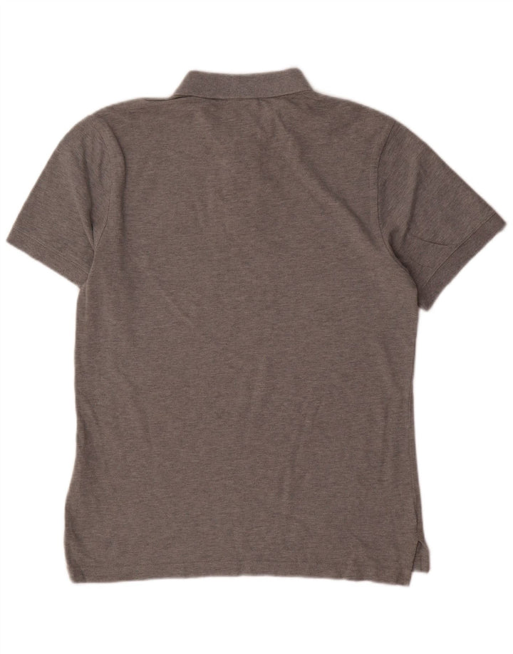 Tricou polo cu mânecă scurtă, cu mânecă scurtă, pentru bărbați, bumbac, gri mic