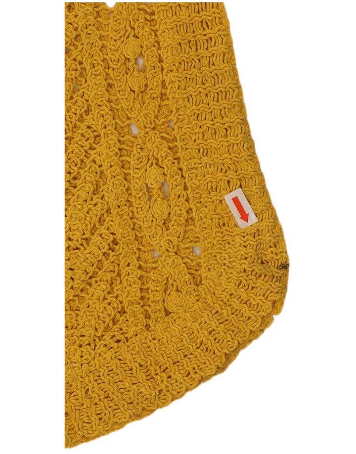 Top cu vestă crochetată pentru femei Zara UK 12 Galben mediu