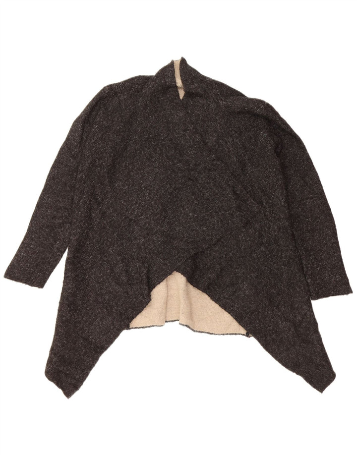 Pulover cardigan deschis pentru femei Zara UK 16, mare, negru, acrilic