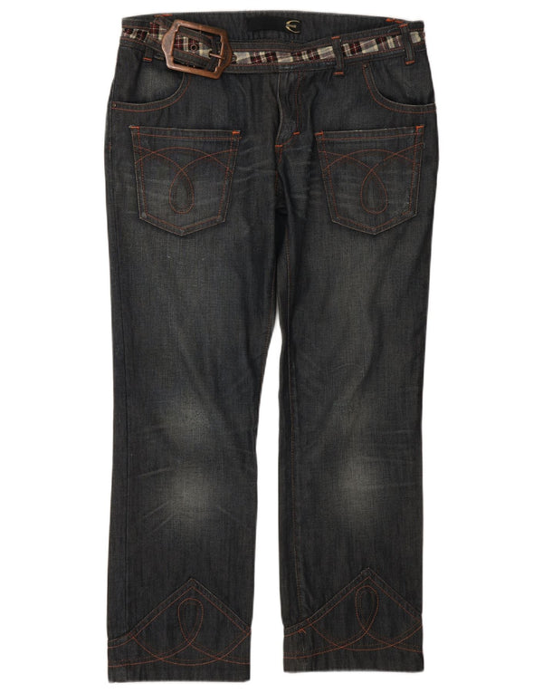 Blugi drepti pentru femei Just Cavalli IT 44 Medium W32 L27 Bleumarin Designer