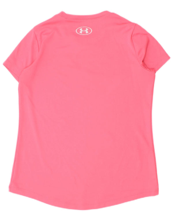 Tricou grafic Under Armour Fete Heat Gear Top 7-8 Ani Mic Roz