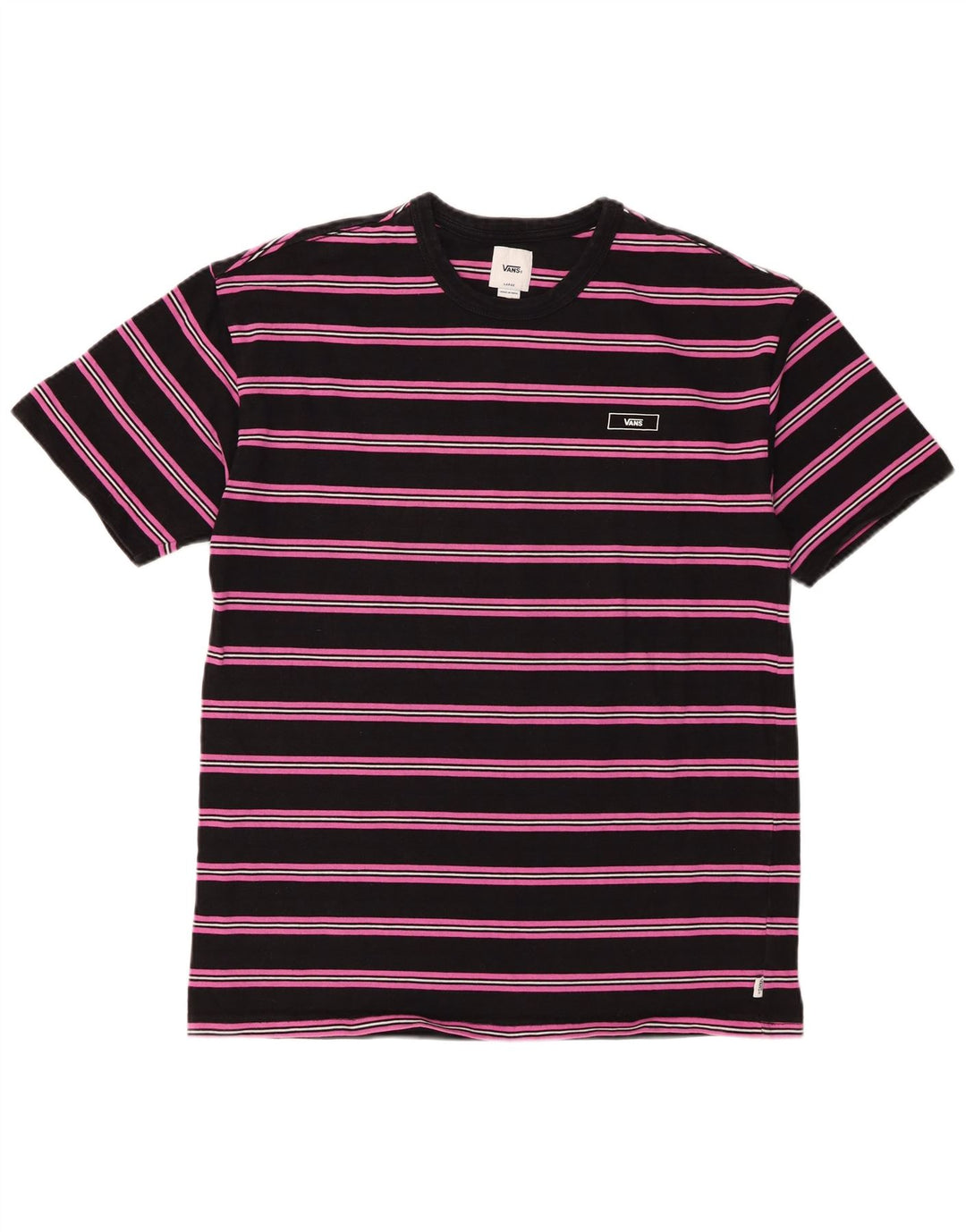 Tricou pentru bărbați Vans Top mare din bumbac cu dungi negre