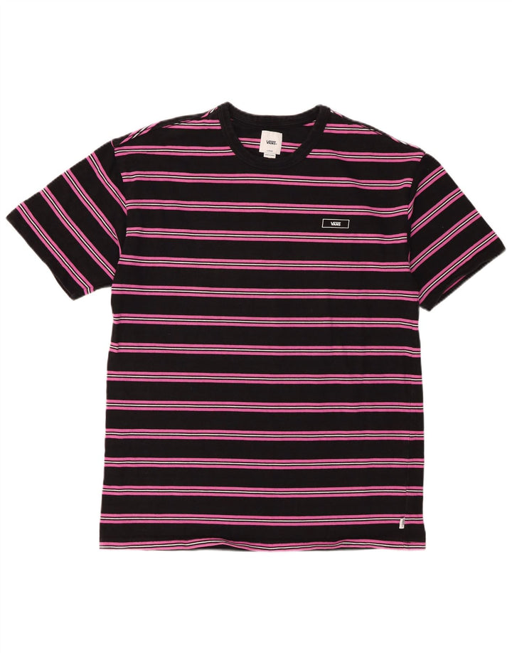 Tricou pentru bărbați Vans Top mare din bumbac cu dungi negre