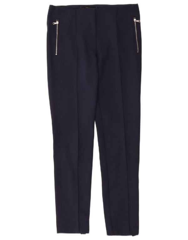 Pantaloni casual slim pentru femei Zara XS W24 L27 Bleumarin
