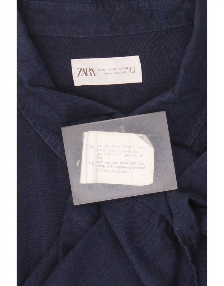Cămașă pentru bărbați Zara XL Bleumarin In