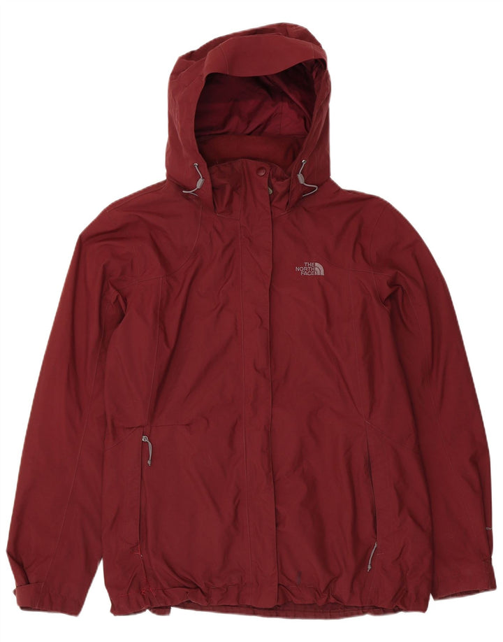 THE NORTH FACE Jachetă de ploaie oversized cu glugă pentru femei UK 18 XL Maroon Nylon