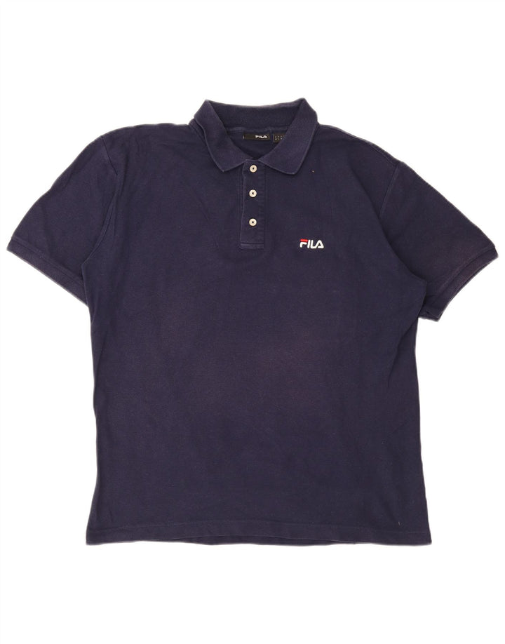 Cămașă polo FILA pentru bărbați, mare, bleumarin, bumbac