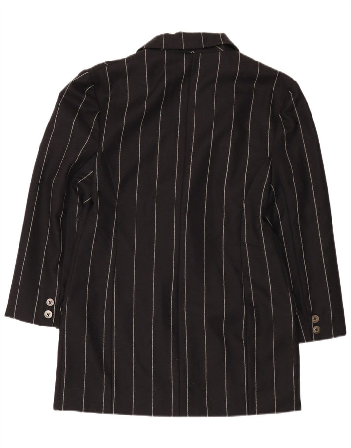 Jachetă vintage pentru femei cu mâneci 3/4 IT 48 XL, neagră, cu dungi