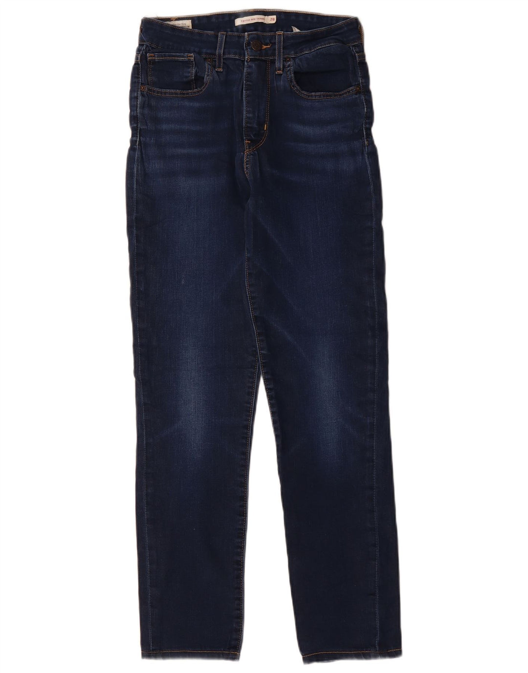 Blugi skinny cu talie înaltă pentru femei LEVI'S 721 W28 L28 bumbac bleumarin