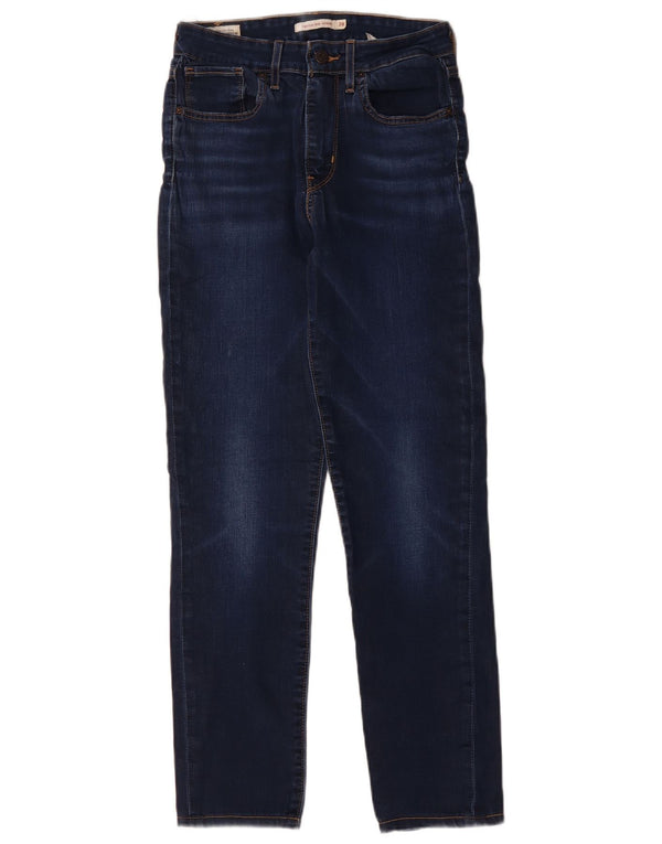 Blugi skinny cu talie înaltă pentru femei LEVI'S 721 W28 L28 bumbac bleumarin
