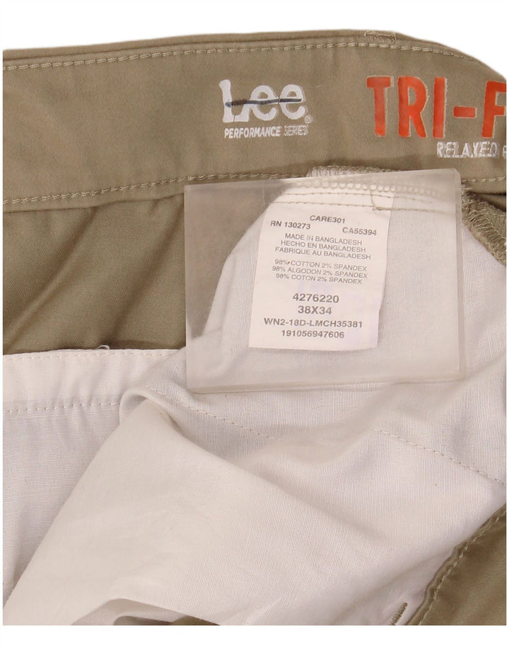 Pantaloni chino pentru bărbați Lee, relaxați, L38 L34, bumbac bej