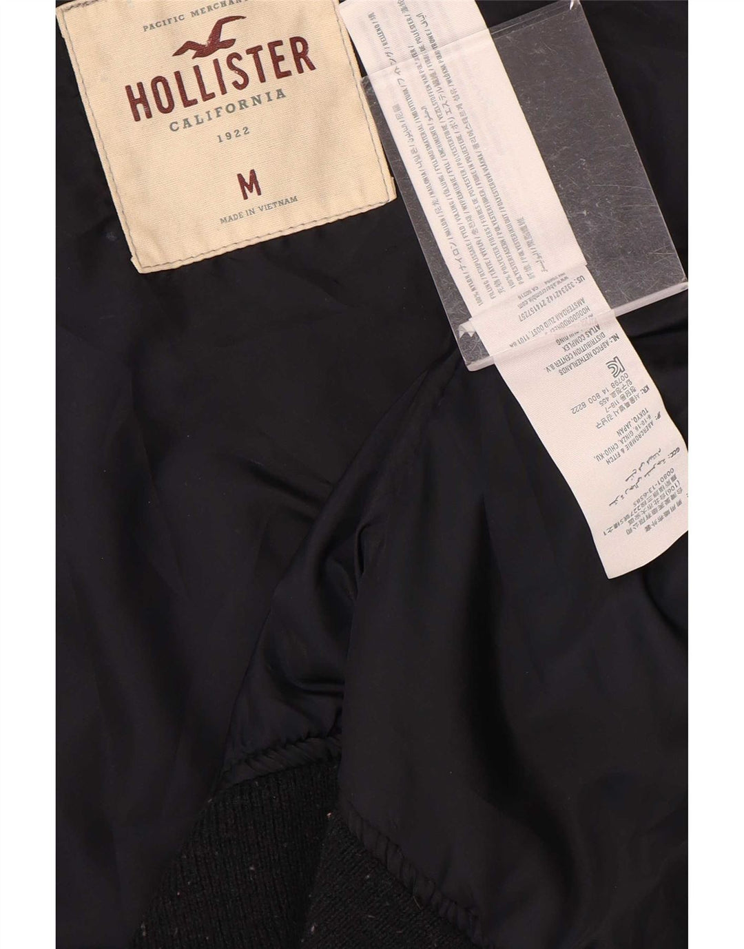 Hollister Bomber Jacket pentru bărbați UK 38 Medium Bleumarin Poliester