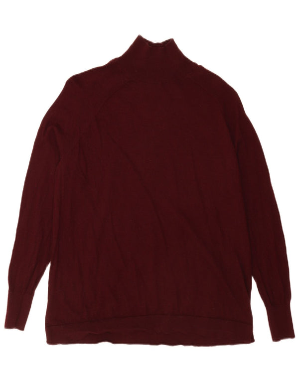 Massimo Dutti Pulover pentru bărbați cu gât țestoasă XS Lână Bordeaux