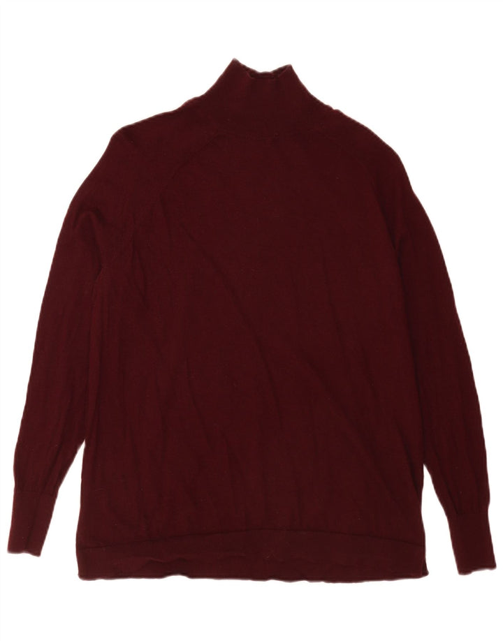 Massimo Dutti Pulover pentru bărbați cu gât țestoasă XS Lână Bordeaux